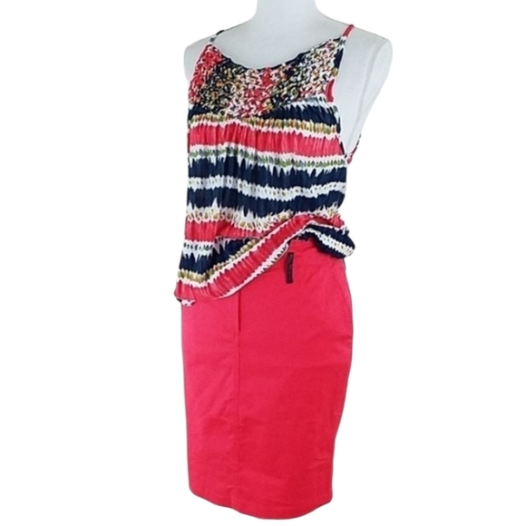 BCBG Paris~Size ~Hibiscus Pensil Woven Skirt NWT. - Picture 10 of 11